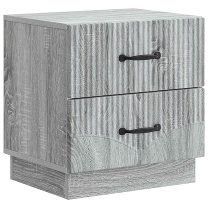 Nattduksbord med låda 2 pcs Grå sonoma-ek 43 x 34,5 x 44,5 cm