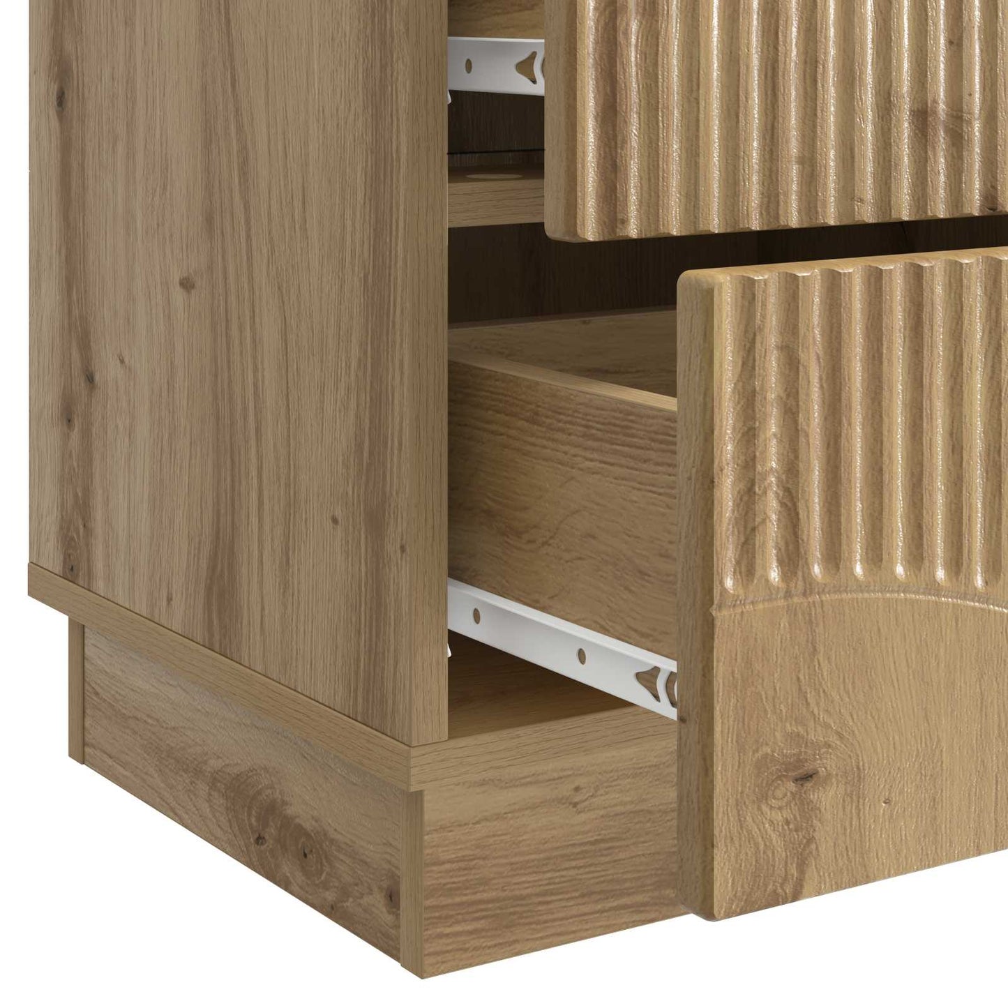 Nattduksbord med låda 2 pcs Artisan-ek 43 x 34,5 x 44,5 cm
