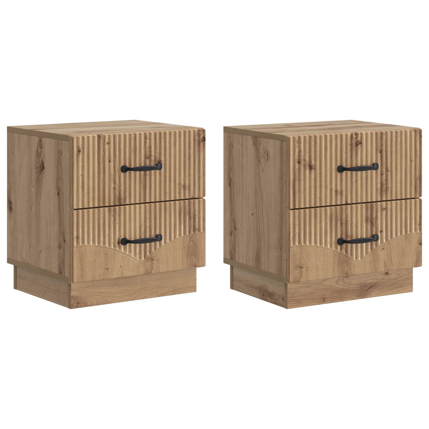 Nattduksbord med låda 2 pcs Artisan-ek 43 x 34,5 x 44,5 cm