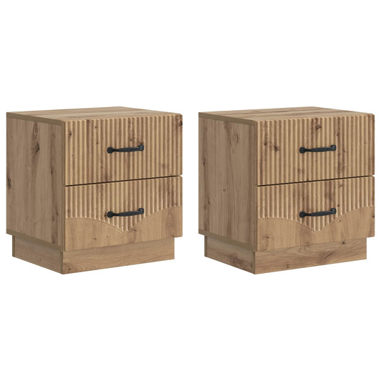 Nattduksbord med låda 2 pcs Artisan-ek 43 x 34,5 x 44,5 cm