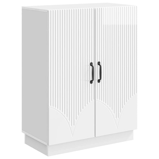 Sideboard Vit högglans 66 x 34,5 x 87 cm Konstruerat trä