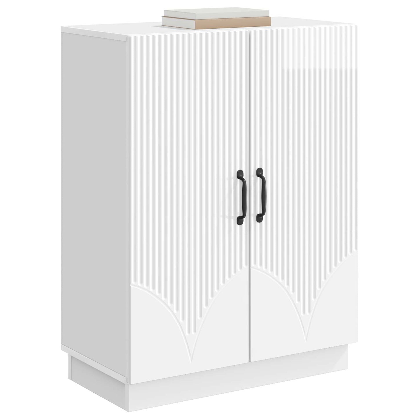 Sideboard Vit högglans 66 x 34,5 x 87 cm Konstruerat trä