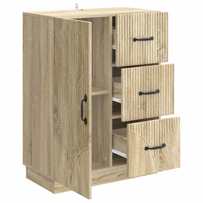 Sideboard med låda Sonoma-ek 66 x 34,5 x 87 cm Konstruerat trä