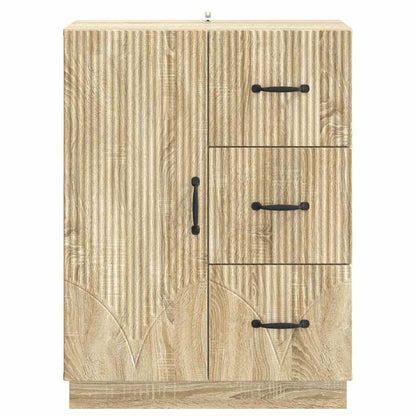 Sideboard med låda Sonoma-ek 66 x 34,5 x 87 cm Konstruerat trä