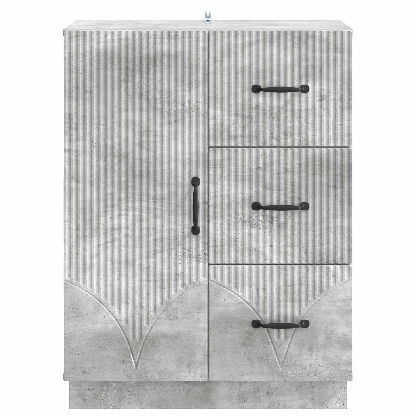Sideboard med låda Betonggrå 66 x 34,5 x 87 cm Konstruerat trä