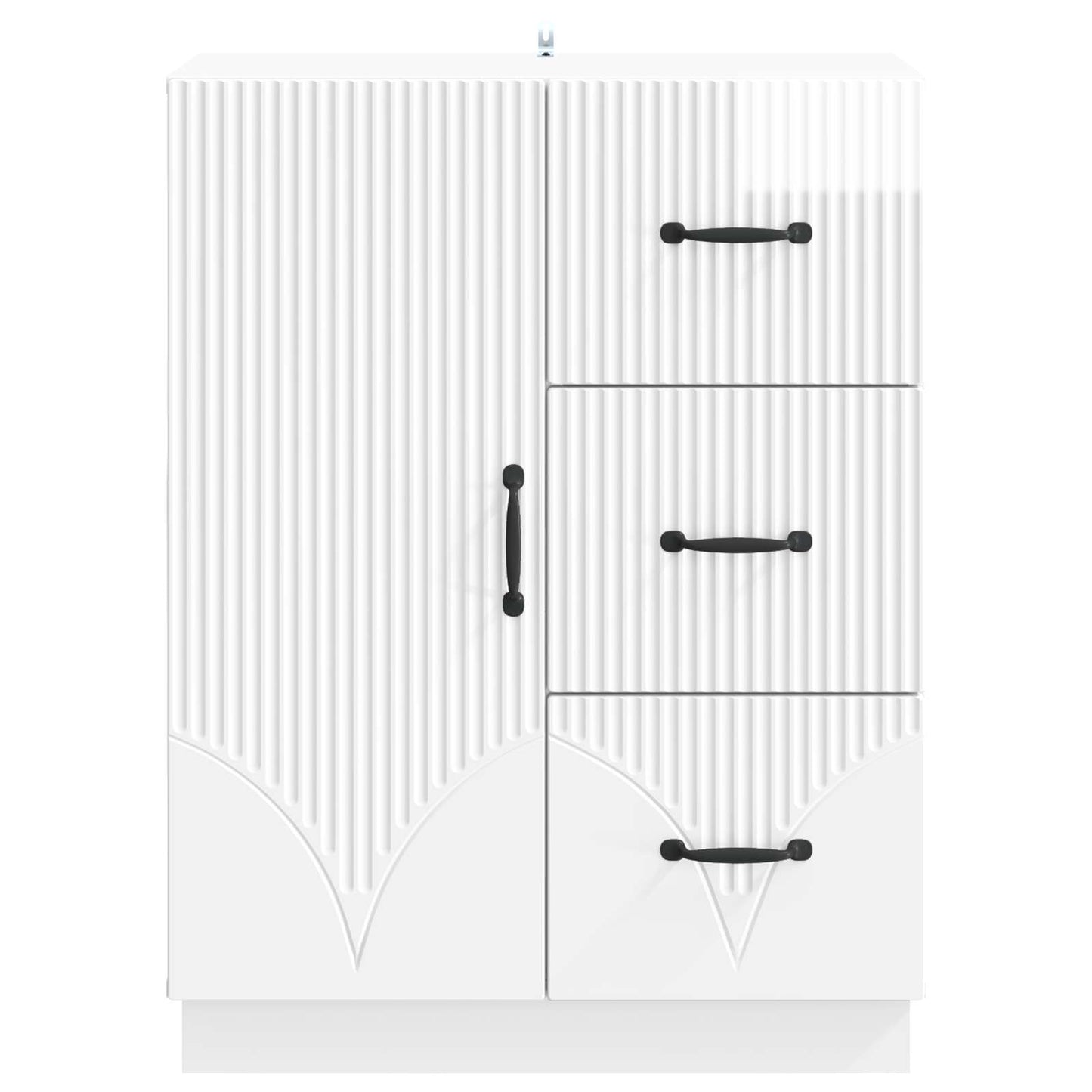Sideboard Vit högglans 66 x 34,5 x 87 cm Konstruerat trä
