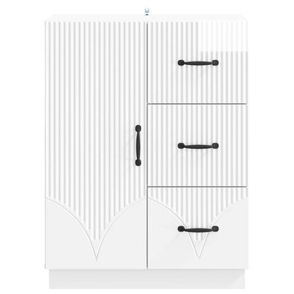 Sideboard Vit högglans 66 x 34,5 x 87 cm Konstruerat trä