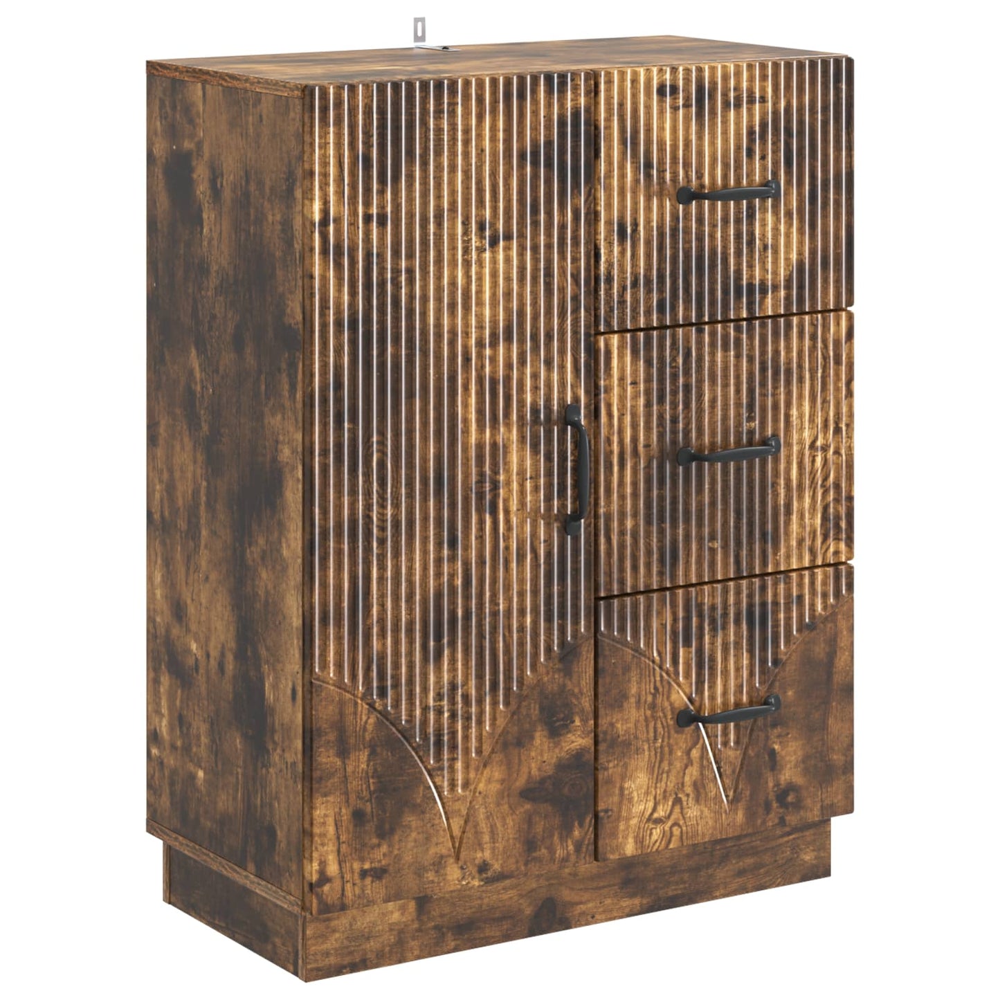 Sideboard med låda Rökt ek 66 x 34,5 x 87 cm Konstruerat trä
