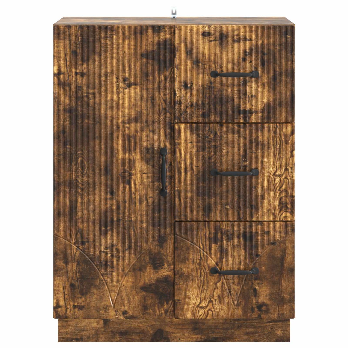 Sideboard med låda Rökt ek 66 x 34,5 x 87 cm Konstruerat trä