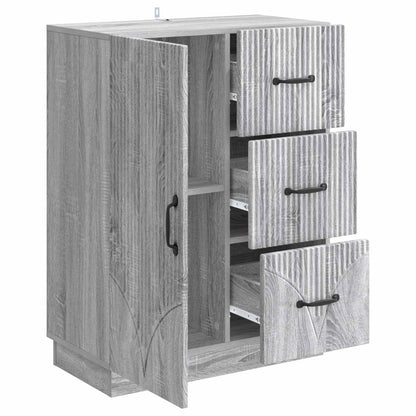 Sideboard Grå sonoma-ek 66 x 34,5 x 87 cm Konstruerat trä