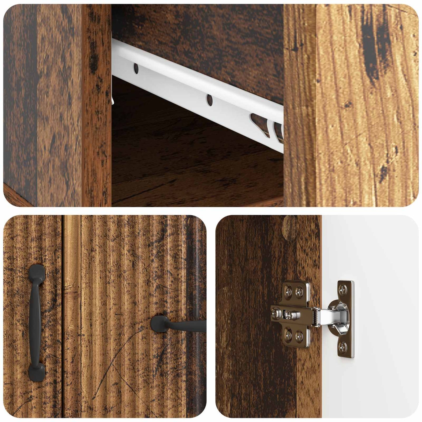 Sideboard Gammalt trä 66 x 34,5 x 87 cm Konstruerat trä