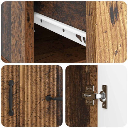 Sideboard Gammalt trä 66 x 34,5 x 87 cm Konstruerat trä