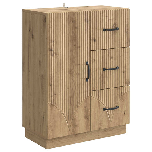 Sideboard med låda Artisan-ek 66 x 34,5 x 87 cm Konstruerat trä