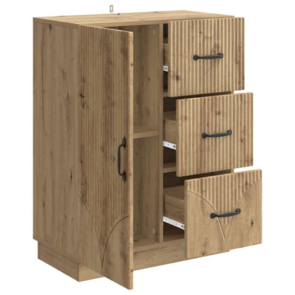 Sideboard med låda Artisan-ek 66 x 34,5 x 87 cm Konstruerat trä