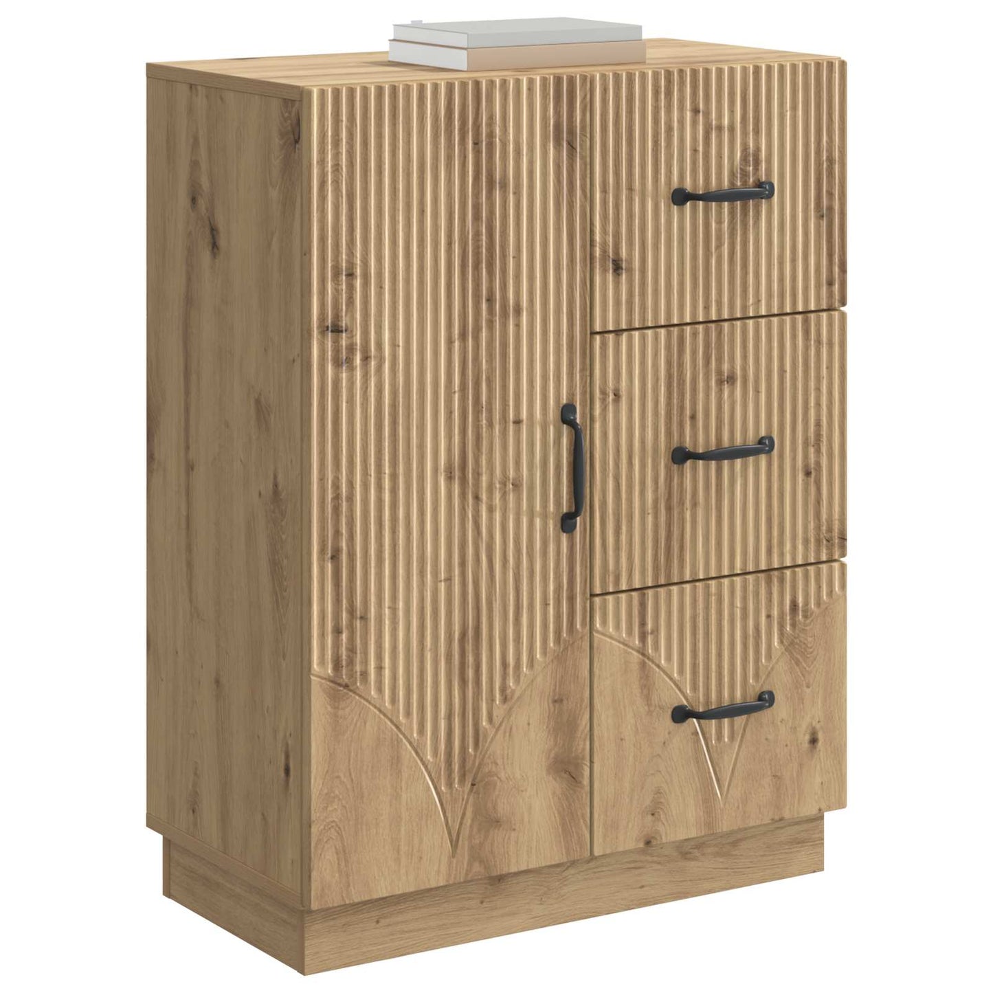 Sideboard med låda Artisan-ek 66 x 34,5 x 87 cm Konstruerat trä