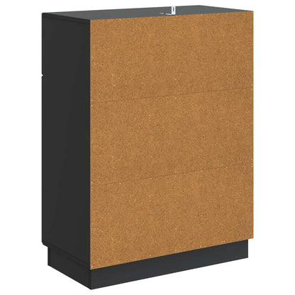 Sideboard med låda Svart 66 x 34,5 x 87 cm Konstruerat trä