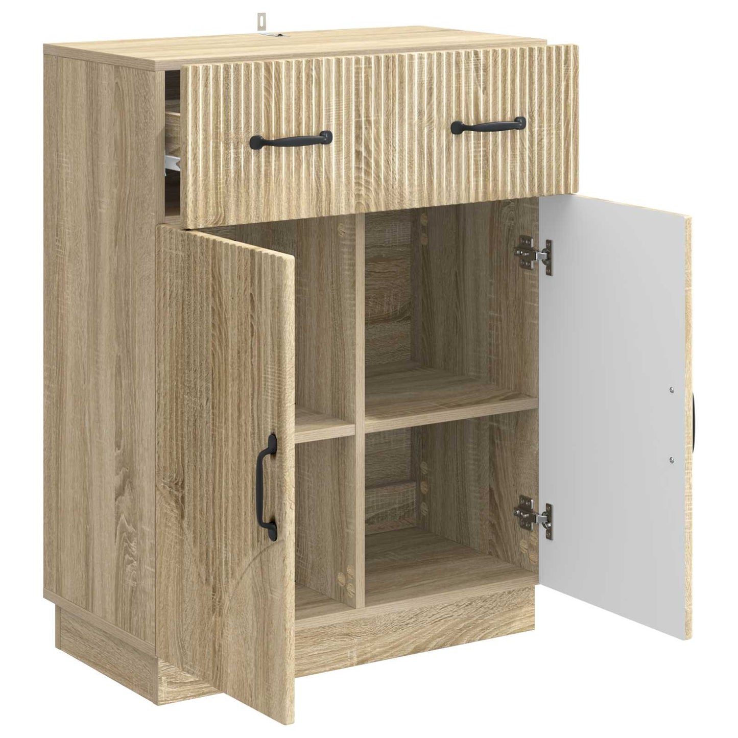 Sideboard med låda Sonoma-ek 66 x 34,5 x 87 cm Konstruerat trä