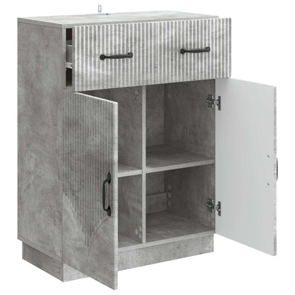 Sideboard med låda Betonggrå 66 x 34,5 x 87 cm Konstruerat trä
