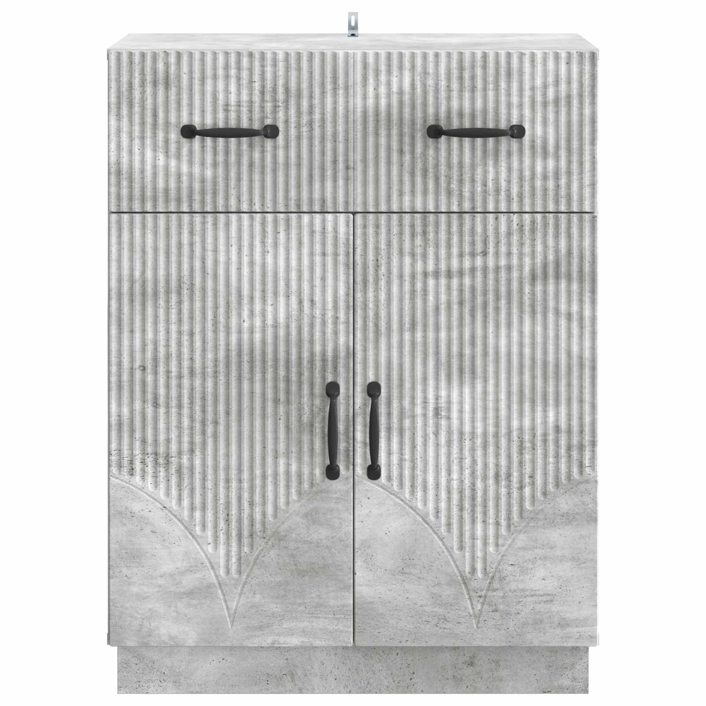 Sideboard med låda Betonggrå 66 x 34,5 x 87 cm Konstruerat trä
