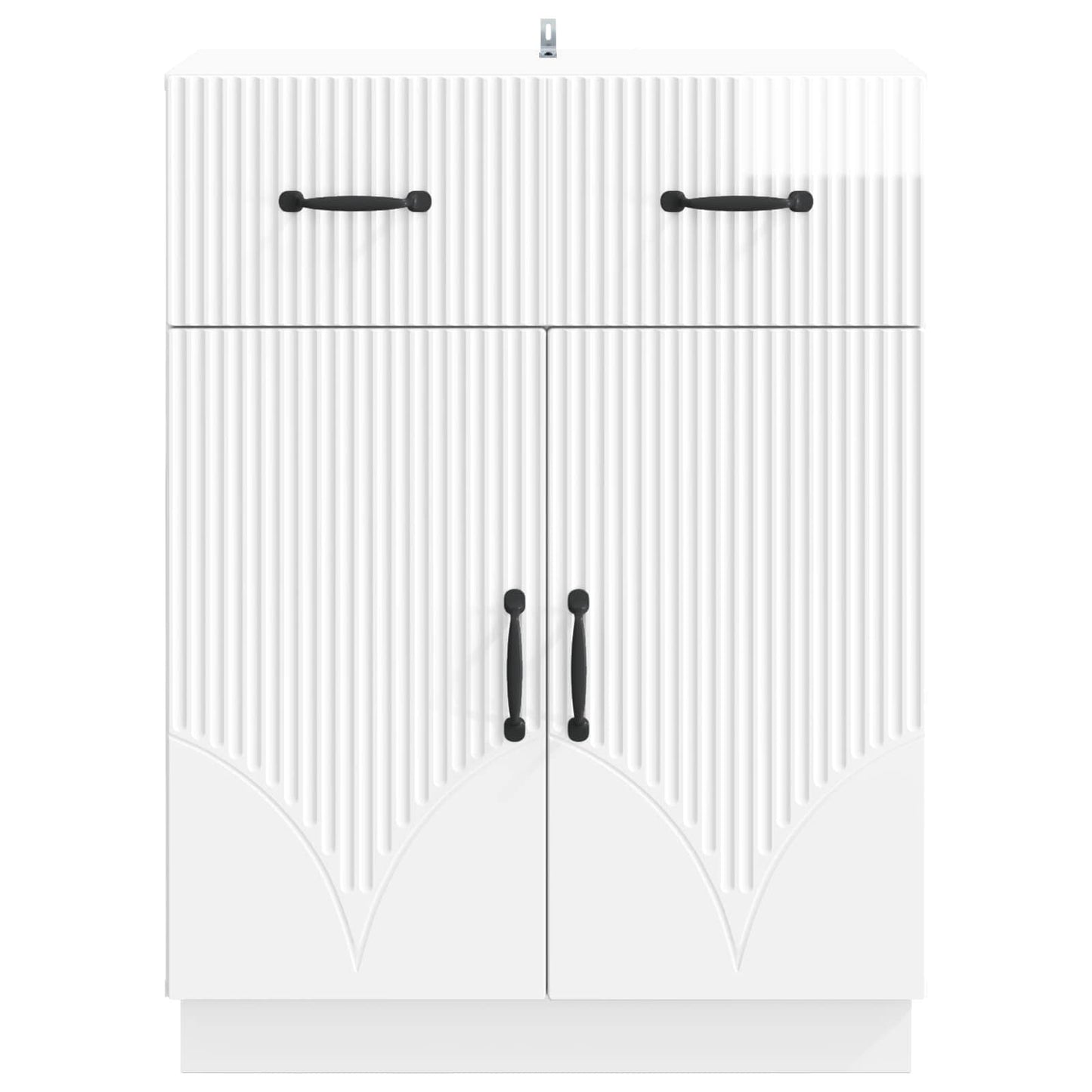 Sideboard Vit högglans 66 x 34,5 x 87 cm Konstruerat trä