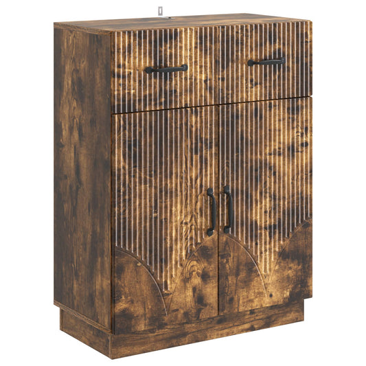 Sideboard med låda Rökt ek 66 x 34,5 x 87 cm Konstruerat trä