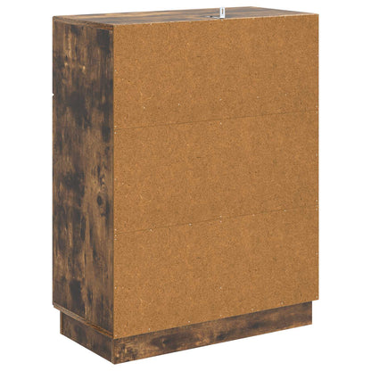 Sideboard med låda Rökt ek 66 x 34,5 x 87 cm Konstruerat trä