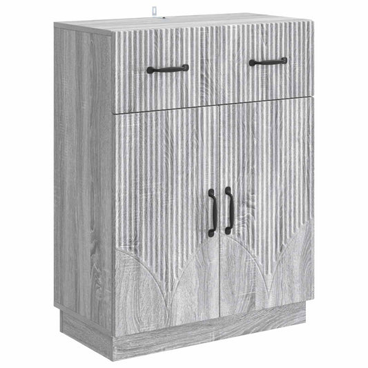 Sideboard Grå sonoma-ek 66 x 34,5 x 87 cm Konstruerat trä