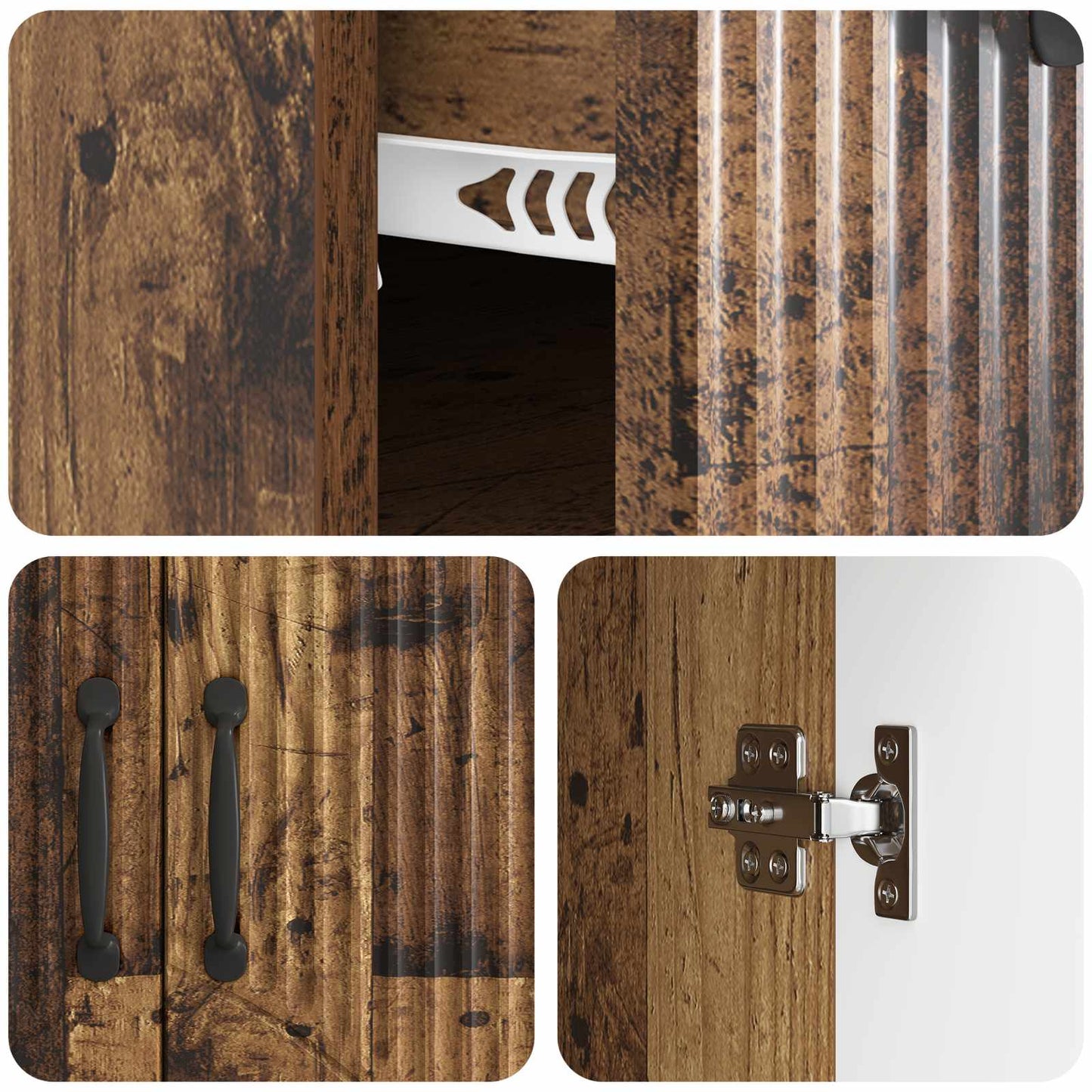 Sideboard Gammalt trä 66 x 34,5 x 87 cm Konstruerat trä