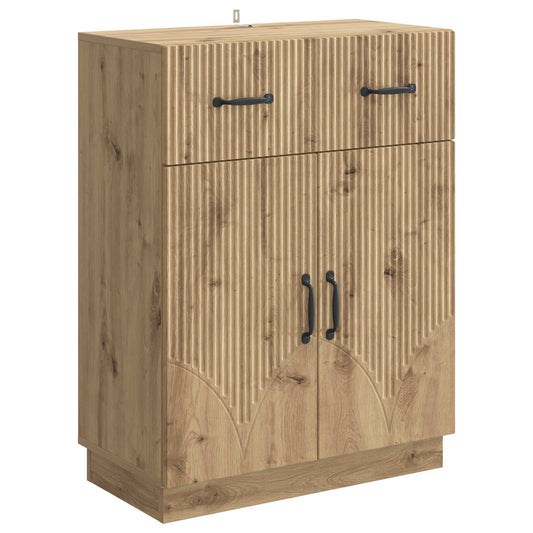 Sideboard med låda Artisan-ek 66 x 34,5 x 87 cm Konstruerat trä