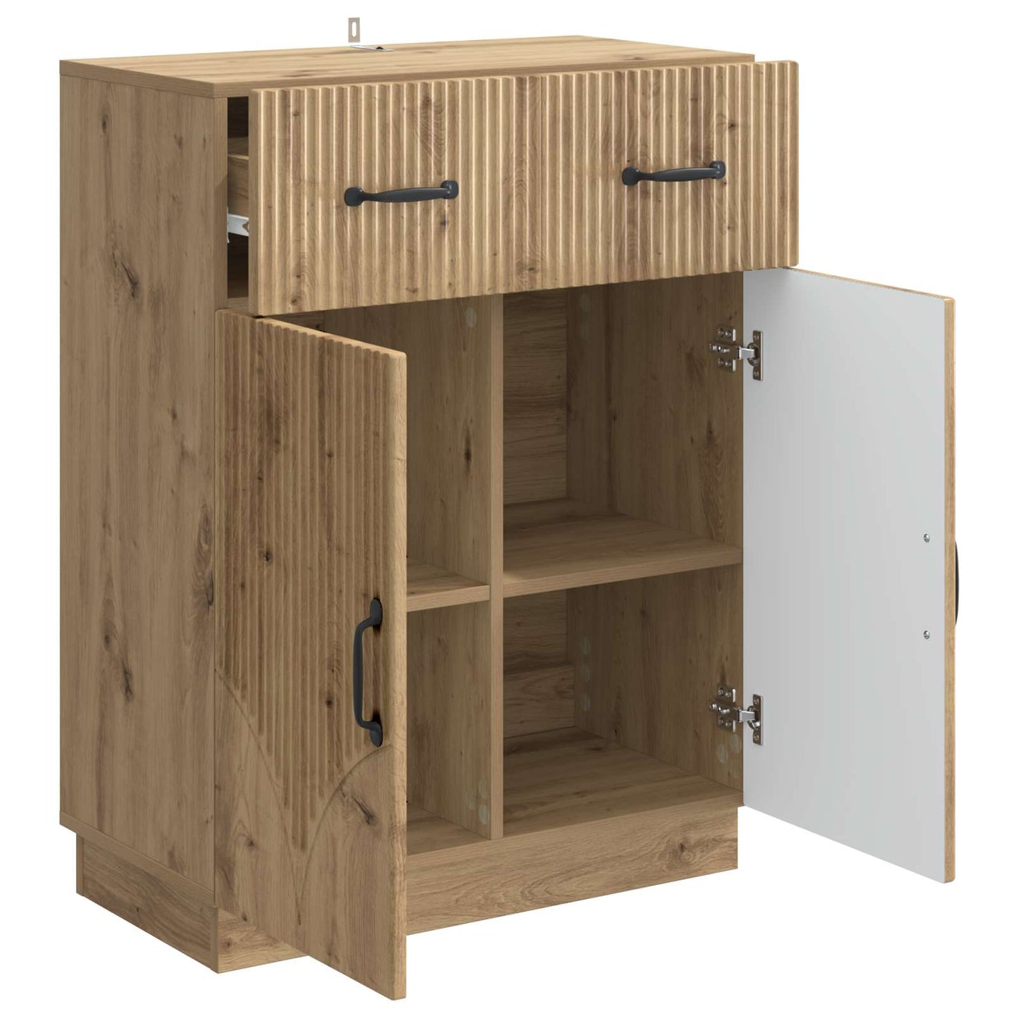Sideboard med låda Artisan-ek 66 x 34,5 x 87 cm Konstruerat trä