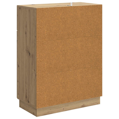 Sideboard med låda Artisan-ek 66 x 34,5 x 87 cm Konstruerat trä