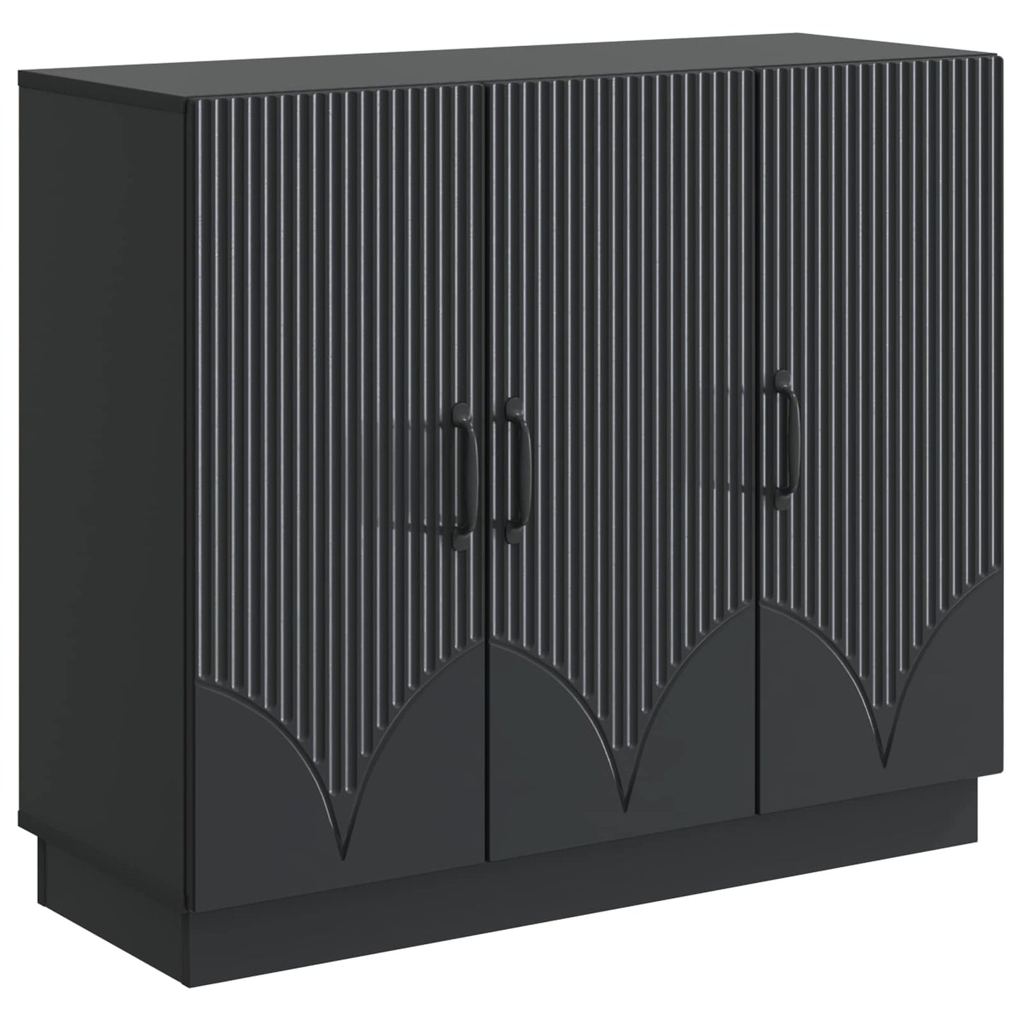 Sideboard Svart 89 x 34,5 x 77 cm Konstruerat trä