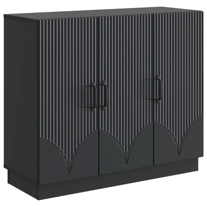 Sideboard Svart 89 x 34,5 x 77 cm Konstruerat trä