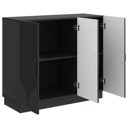 Sideboard Svart 89 x 34,5 x 77 cm Konstruerat trä