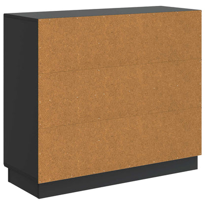 Sideboard Svart 89 x 34,5 x 77 cm Konstruerat trä