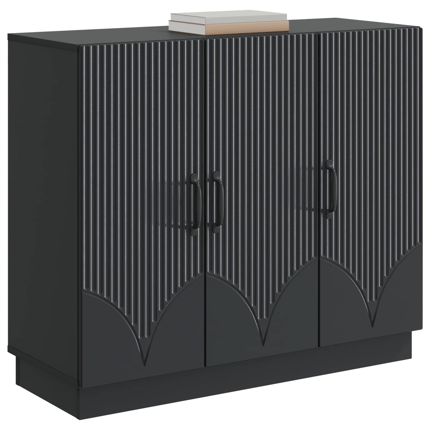 Sideboard Svart 89 x 34,5 x 77 cm Konstruerat trä