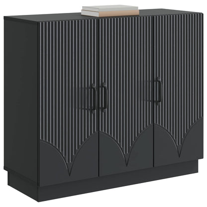 Sideboard Svart 89 x 34,5 x 77 cm Konstruerat trä
