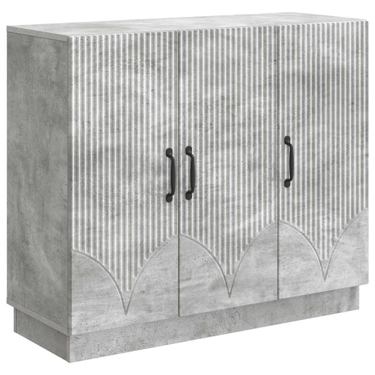 Sideboard Betonggrå 89 x 34,5 x 77 cm Konstruerat trä