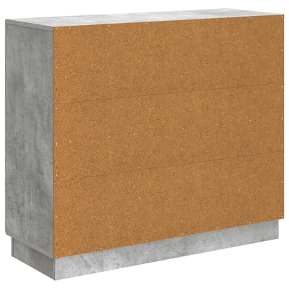 Sideboard Betonggrå 89 x 34,5 x 77 cm Konstruerat trä