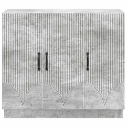 Sideboard Betonggrå 89 x 34,5 x 77 cm Konstruerat trä