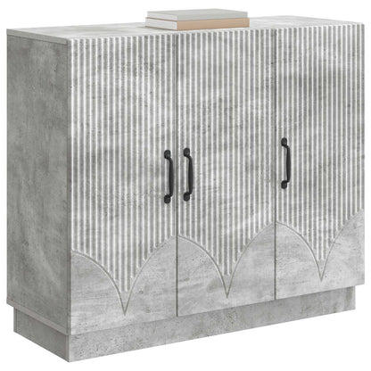 Sideboard Betonggrå 89 x 34,5 x 77 cm Konstruerat trä