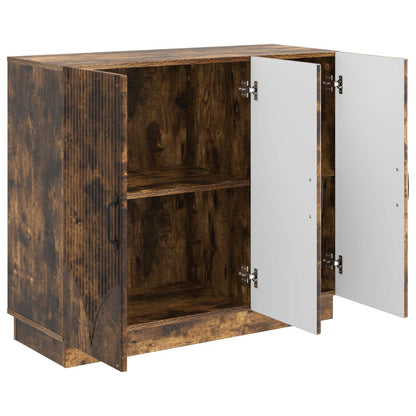 Sideboard Rökt ek 89 x 34,5 x 77 cm Konstruerat trä