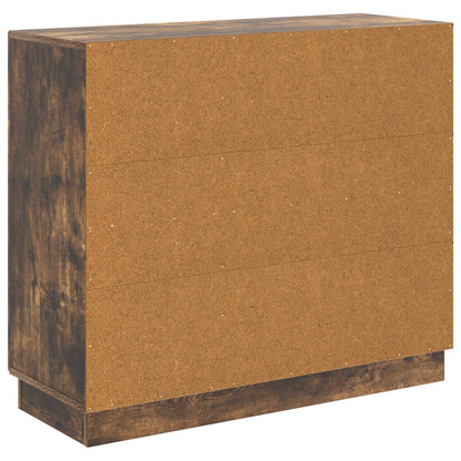 Sideboard Rökt ek 89 x 34,5 x 77 cm Konstruerat trä