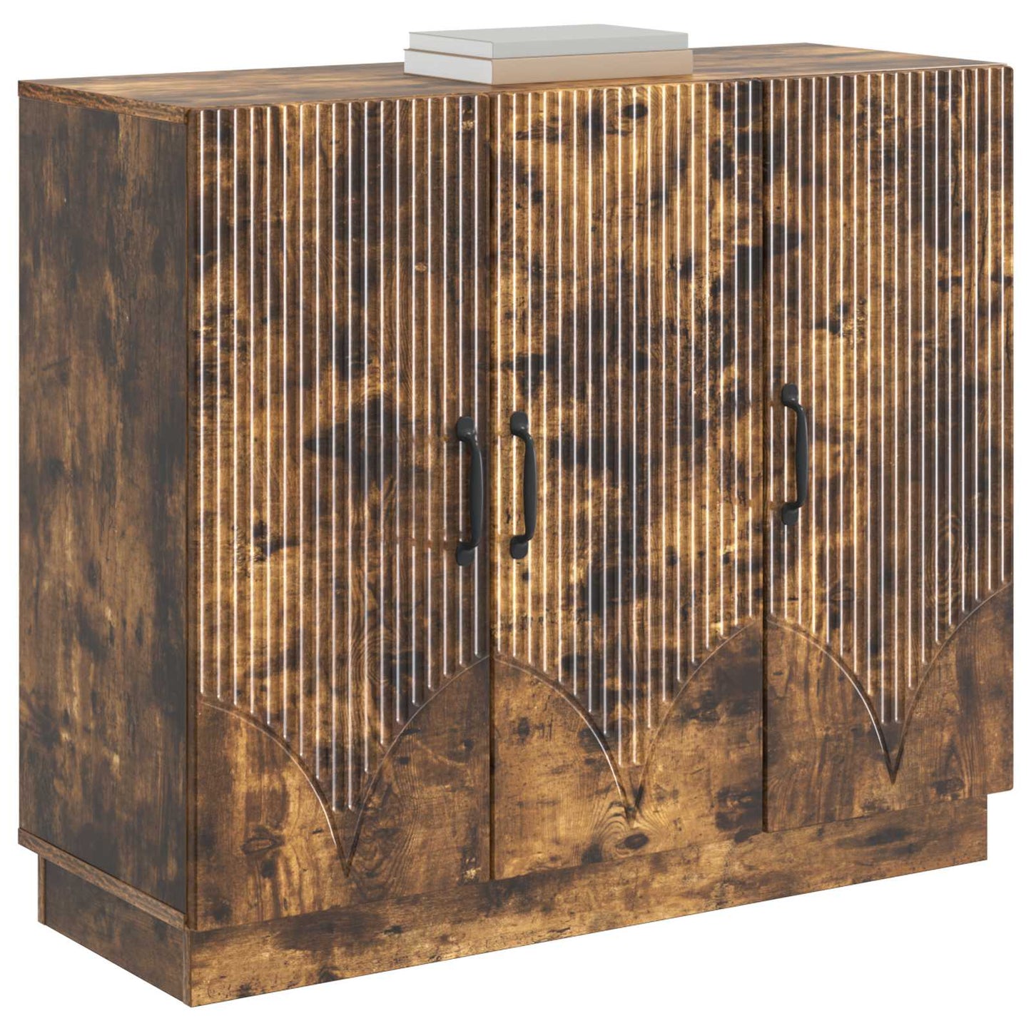 Sideboard Rökt ek 89 x 34,5 x 77 cm Konstruerat trä