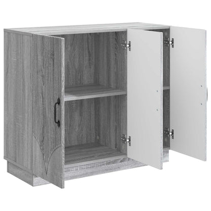 Sideboard Grå sonoma-ek 89 x 34,5 x 77 cm Konstruerat trä