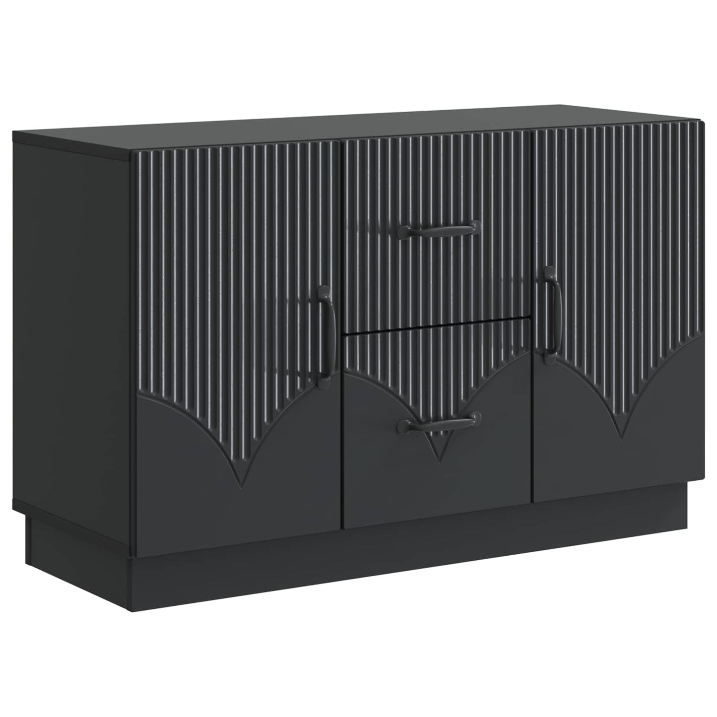 Sideboard med låda Svart 89 x 34,5 x 57 cm Konstruerat trä