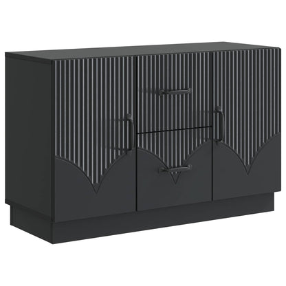 Sideboard med låda Svart 89 x 34,5 x 57 cm Konstruerat trä
