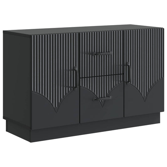 Sideboard med låda Svart 89 x 34,5 x 57 cm Konstruerat trä