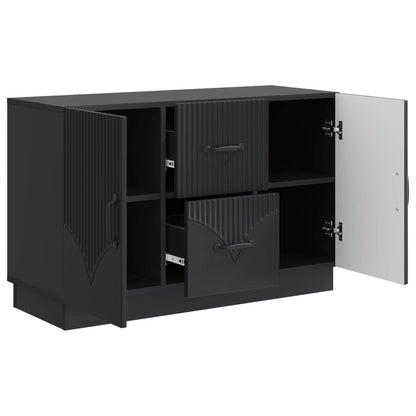 Sideboard med låda Svart 89 x 34,5 x 57 cm Konstruerat trä