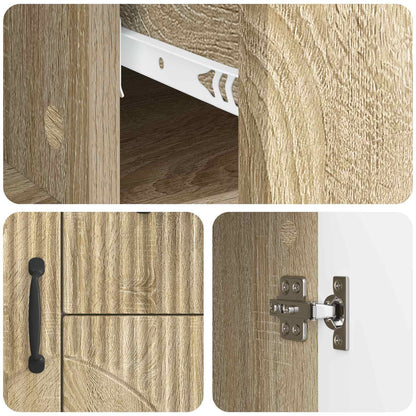 Sideboard med låda Sonoma-ek 89 x 34,5 x 57 cm Konstruerat trä